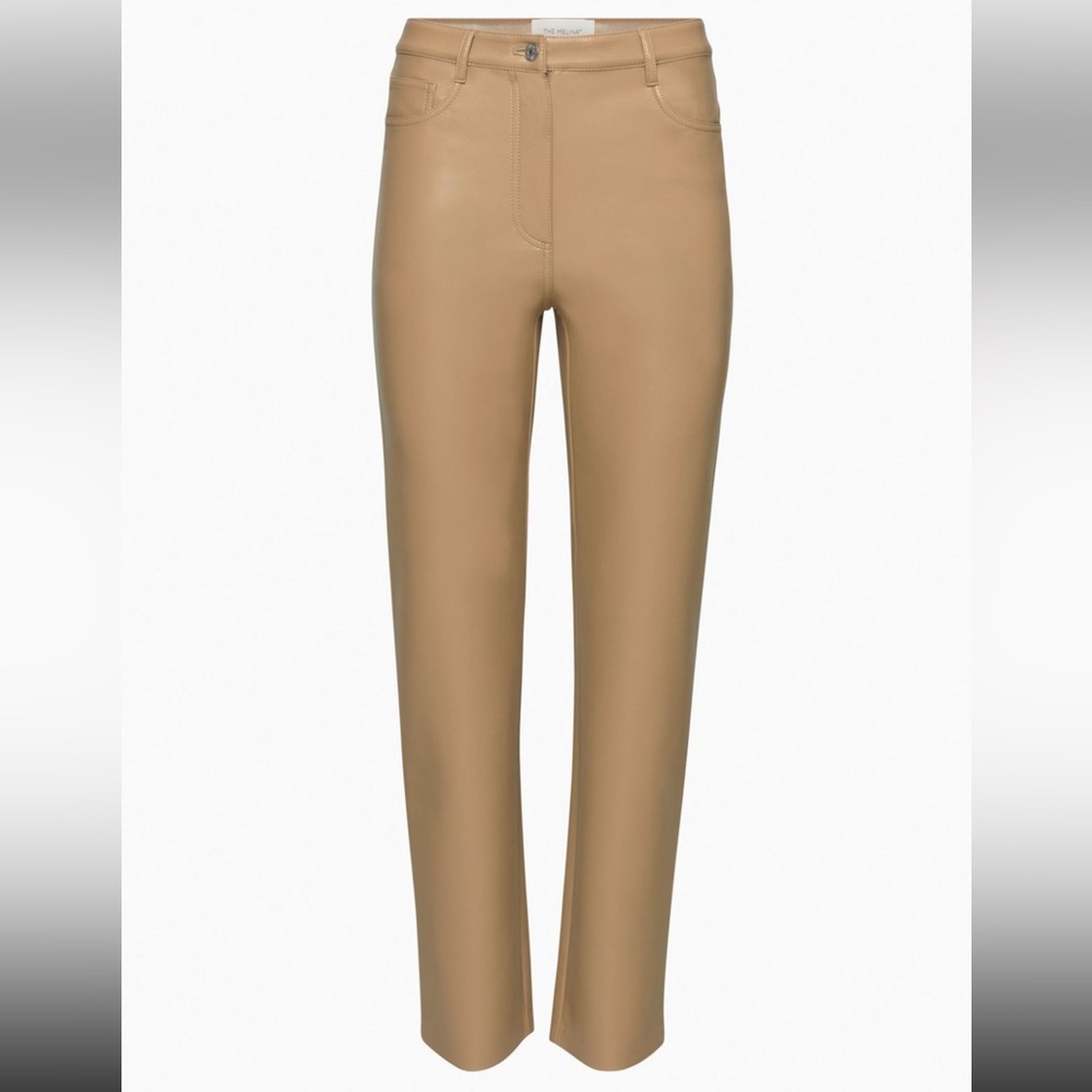 Aritzia Vegan Leather Straight Leg Pants - Wilfred Melina Pant Size 8
